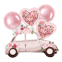 Mazzo di palloncini da auto nuziale sposami - 5 pezzi