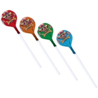 Lecca lecca tondi Sour Brain con gomma da masticare - confezione singola - Lolliboni Sour Brain - 1 pezzo