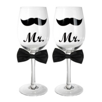 Bicchieri da vino in cristallo Mr & Mr - 2 unità