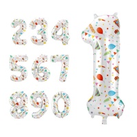 Palloncino Happy Party Number 86 cm - Folat