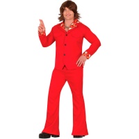 Costume rosso anni '70 per uomo
