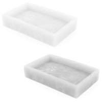 Portasapone in marmo traslucido 12 x 8 cm - 1 unità