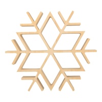 Fiocco di neve in legno 26 x 30 x 4 cm - 1 pz.