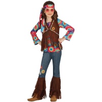 Costume da hippie colorato per bambina