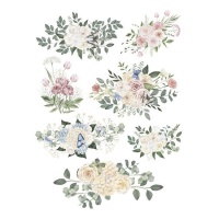 29,7 x 42 cm centro floreale in carta di riso - Artis decor - 1 pz.