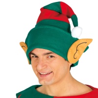 Cappello da elfo a strisce con orecchie