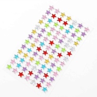Cristalli adesivi stelle multicolore 1 cm - 91 unità