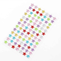 Cristalli adesivi stelle multicolore 1 cm - 91 unità
