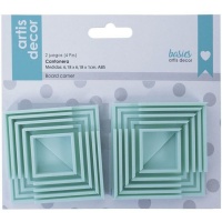 Angoli di cartone verde menta da 1,5, 2, 2,5 e 3 mm - decoro Artis - 4 pz.