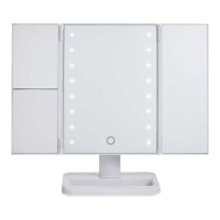 Specchio pieghevole a LED da 29 x 17 cm