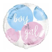 Palloncino rotondo Boy or Girl 45 cm - Unico nel suo genere