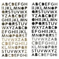 Adesivi metallici per lettere da 1 cm - 1 foglio