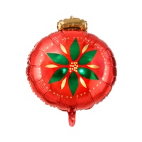 Palloncino a forma di palla di Natale 45 x 45 cm - Partydeco