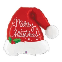 Pallone con cappello di Babbo Natale 67 x 58 cm - Grabo