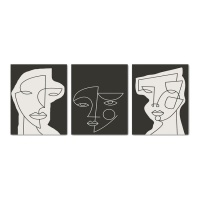 Tela lineare con volti di 40 x 50 cm - DCasa - 1 unità
