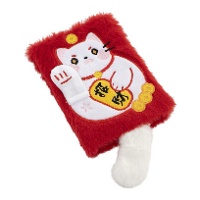 Taccuino peluche di gatto della fortuna