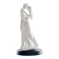 Figura per torta nuziale bacio in bianco 21 cm - Dekora