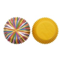 Pirottini cupcake ruota colorata da 5 cm - Wilton - 75 unità