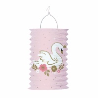 Lanterna di carta tubolare Swan 28 cm - 1 pz.