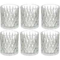Set da 6 bicchieri da whisky 330 ml con motivo a rombi