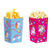 Scatola pop corn Unicorno - 6 unità