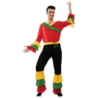 Costume da rumbero rosso per uomo