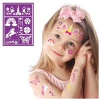 Stencil per il trucco dell'unicorno per bambini