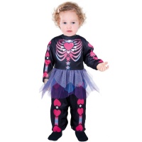 Costume da scheletro di cuori per bambino