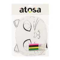 Cestino per colorare a forma di gatto 20 x 15 cm