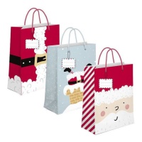 Santa funny gift bag 14 x 11,5 x 6,7 cm - 1 pz.