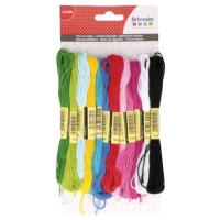 Set di fili di cotone colorati 8 m - 12 unità