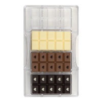Stampo barrette di cioccolato con cuori da 20 x 12 cm - Decora - 4 cavità