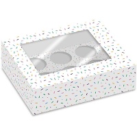 Scatola per 6 cupcakes a confetti - 2 pezzi
