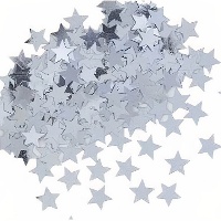 Coriandoli a forma di stelle argentate da 7 gr