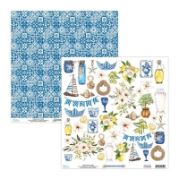 Carta per scrapbooking di Mediterranean Heaven - Carte Mintay - 1 foglio