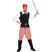 Costume da pirata corsaro nero per uomo