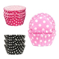 Capsule per cupcake colorate con pois - Pastkolor - 24 pz.