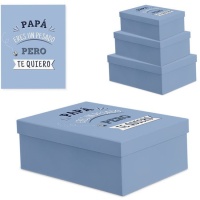 Scatola rettangolare Papà sei un rompiscatole ma ti amo - DCasa - 3 unità