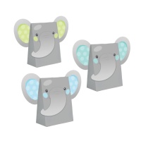 Sacchettini carta Elephant Baby Boy - 8 unità