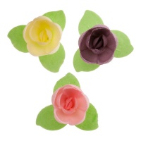 Cialde fiori colorati da 4 cm - Dekora - 75 unità
