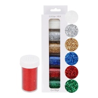 Set polvere glitterata 18 gr - 6 pz.