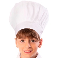 Cappello da chef bianco per bambini