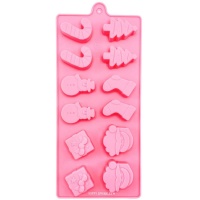 Stampo in silicone per figurine di Natale 21 x 10 cm - Happy Sprinkles - 12 cavità