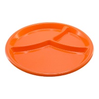 Piatto di 25,5 cm per antipasti colorato - 3 scomparti