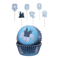 Capsule per cupcakes con picks di fantasmi di Hogwarts - 24 pz.