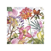 Tovaglioli giardino esotico da 16,5 x 16,5 cm - 20 unità