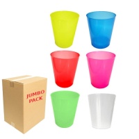 Bicchieri di plastica da 500 ml in colori neon assortiti - 432 unità
