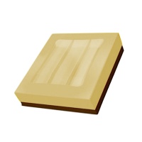 Scatola media dorata per cioccolatini 14,5 x 14,5 x 3,5 cm - Sweetkolor