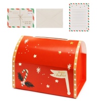 Set di cassette per le lettere di Babbo Natale con lettere