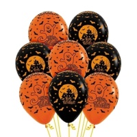 Palloncini in lattice Halloween Night da 30 cm - 12 unità